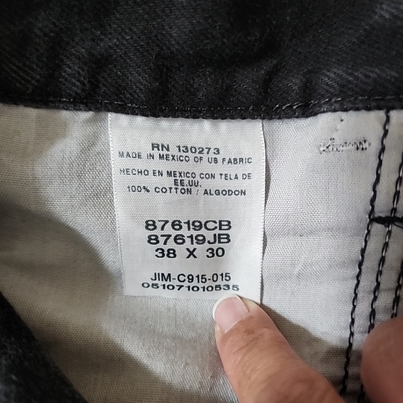 Rustler Regular Fit Straight Leg Black Denim Jeans Men's Size 38x30. - Picture 6 of 9